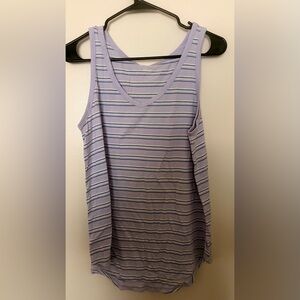 a.n.a Lavender Striped Tank Top